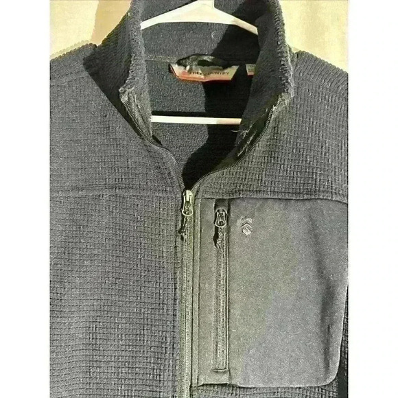 Free Country Fleece Men's Small Dark Navy-Blue Sweater Jacket Full Zip 3 Pockets - Picture 4 of 6